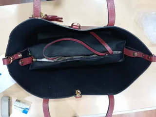 Bolso Piel Italiano Burdeos