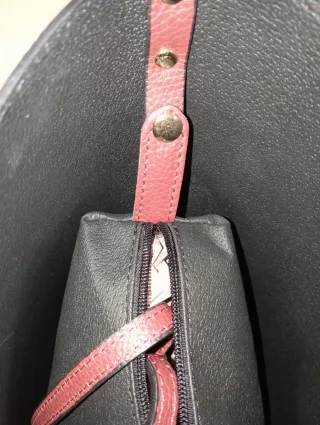 Bolso Piel Italiano Burdeos