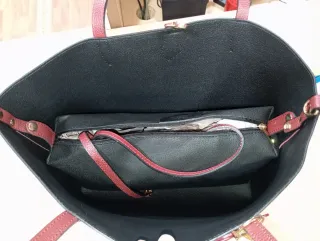 Bolso Piel Italiano Burdeos