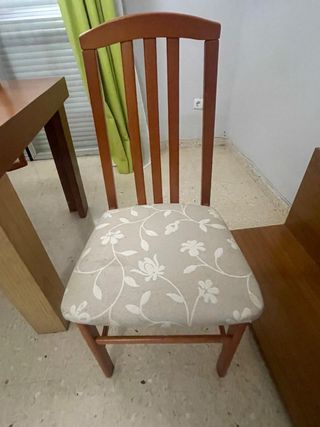 Sillas de salón madera y tela