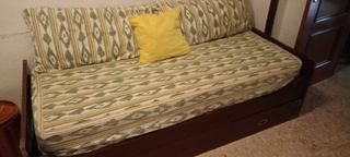 Cama nido 2 camas madera y tela