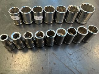 Set 16 chiavi a bussola poligonali