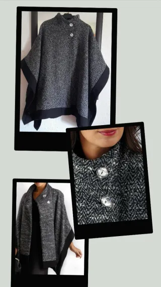 Capa-Joya lana Balmoral botones Swarovski U. NUEVA