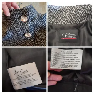 Capa-Joya lana Balmoral botones Swarovski U. NUEVA