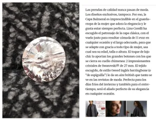 Capa-Joya lana Balmoral botones Swarovski U. NUEVA