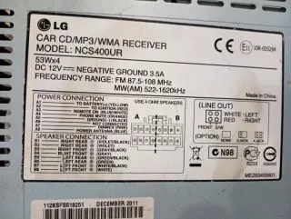 Radi de Coche LG XDSS NCS400UR USB/AUX