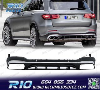 DIFUSOR MERCEDES GLC X253 AMG 16-22 LOOK GLC63 PLATA