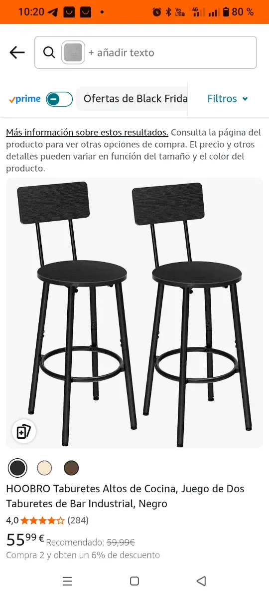 Set di 2 sgabelli alti da cucina in metallo