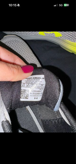 Zapatillas Under Armour Hombre Gris/Amarillo