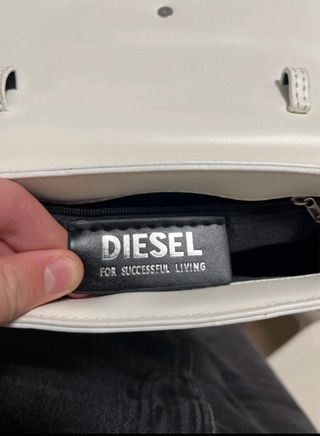 Borsa Diesel pelle bianca
