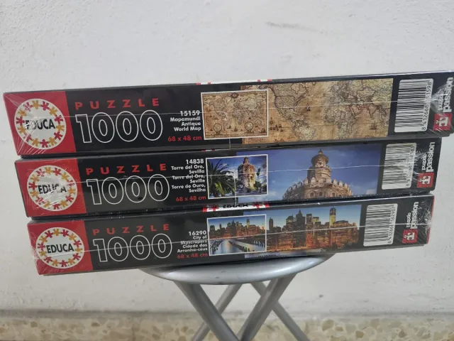 Collezione di 3 puzzle Educa 1000 pezzi