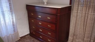 Cómoda siglo XIX mármol madera