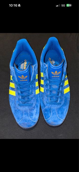 Adidas Gazelle Azul y Amarillo Hombre