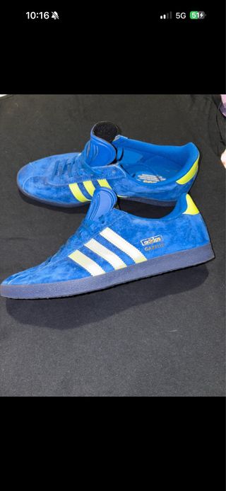 Adidas Gazelle Azul y Amarillo Hombre