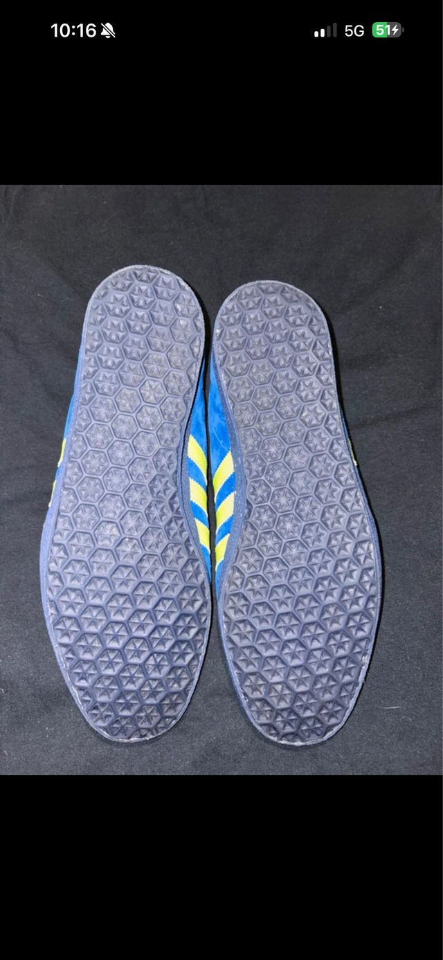 Adidas Gazelle Azul y Amarillo Hombre