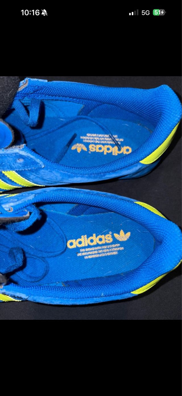 Adidas Gazelle Azul y Amarillo Hombre