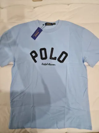 Camiseta Polo Ralph Lauren bordada azul celeste