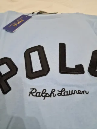 Camiseta Polo Ralph Lauren bordada azul celeste