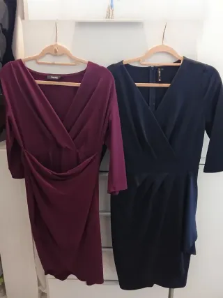 Vestidos mujer azul  morado y otro vestido lunares