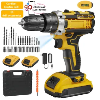Taladro Eléctrico Inalámbrico + 2 Baterías