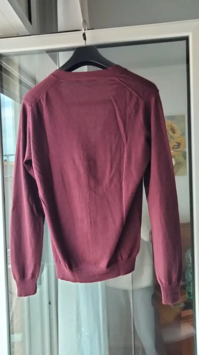 Cardigan uomo bordeaux