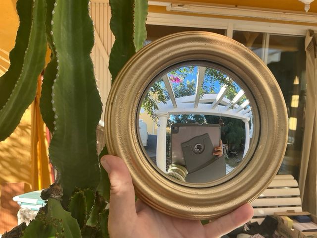 Specchio rotondo occhio di bue vintage