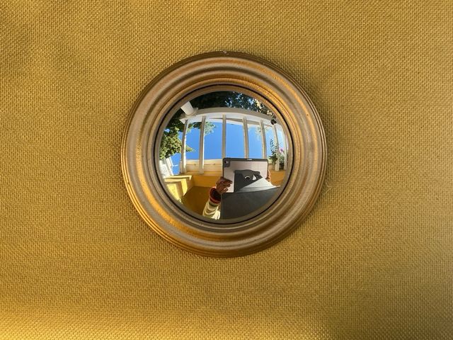 Specchio rotondo occhio di bue vintage