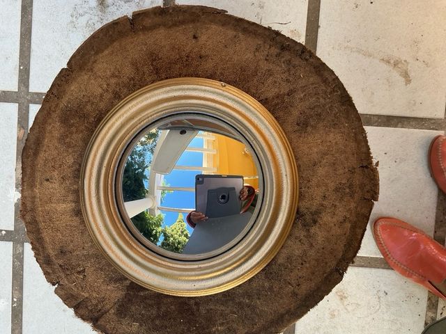 Specchio rotondo occhio di bue vintage