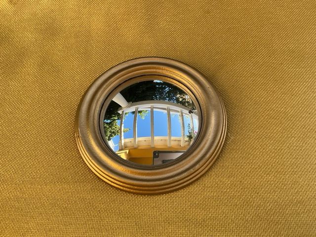 Specchio rotondo occhio di bue vintage