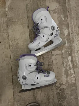Patines de hielo Oxelo blancos y morados