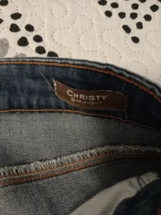 Pantalón vaquero flare azul talla 32