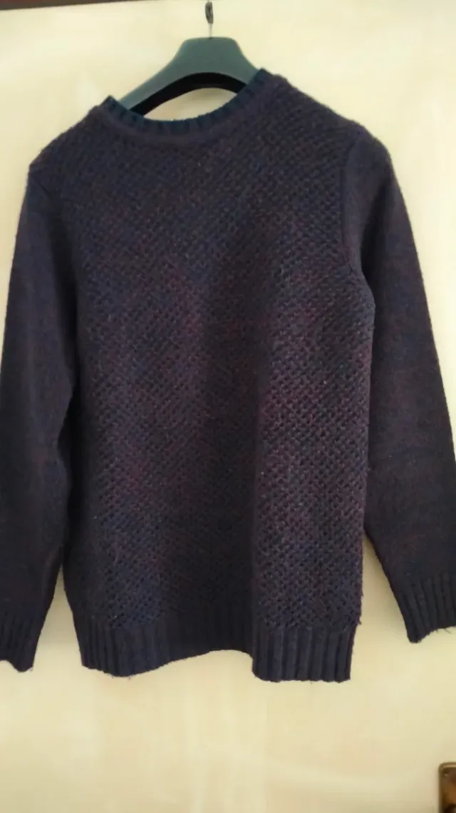 Maglione uomo melange blu/viola