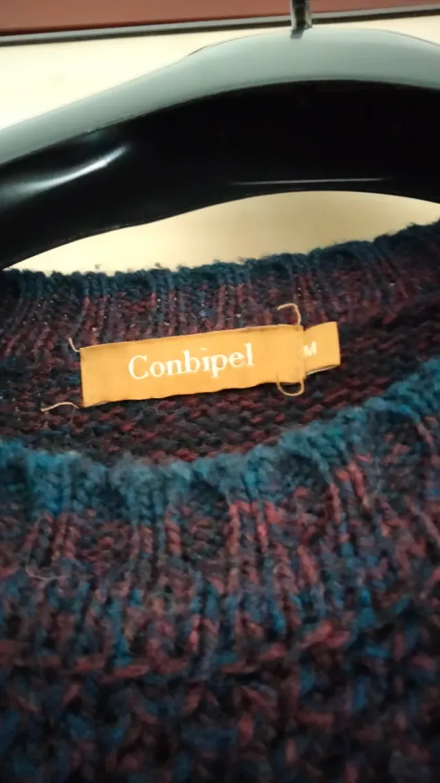 Maglione uomo melange blu/viola