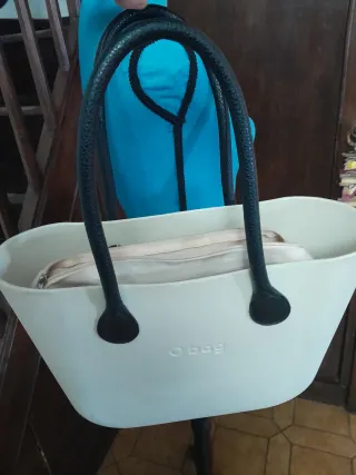 Borsa O bag panna e nero