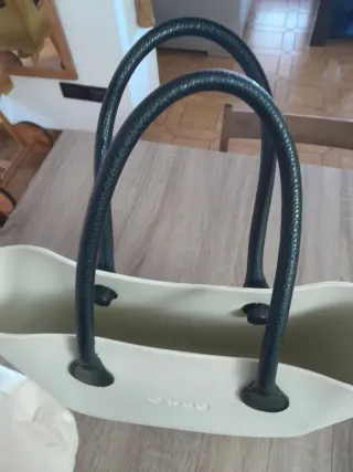 Borsa O bag panna e nero