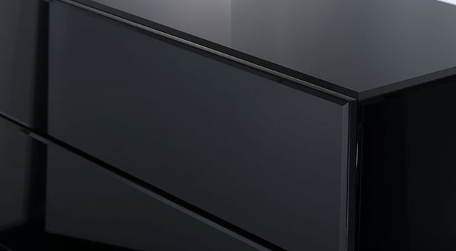 Cómoda de cristal negra y gris