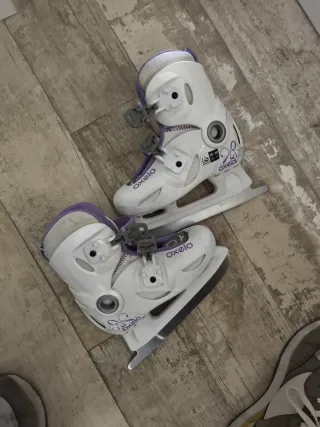 Patines de hielo Oxelo blancos y morados