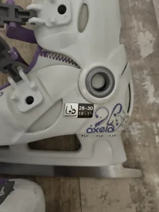 Patines de hielo Oxelo blancos y morados