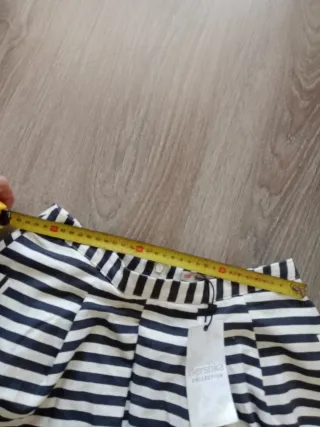 Falda Bershka Talla M Rayas Azul y Blanco