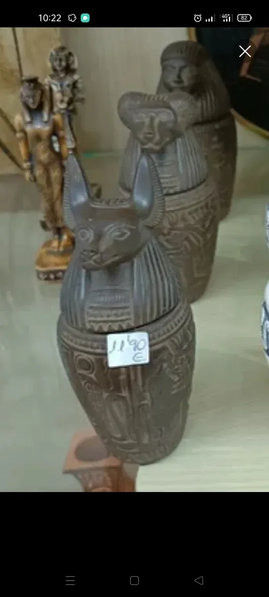 Vaso Canopo Egipcio Grande