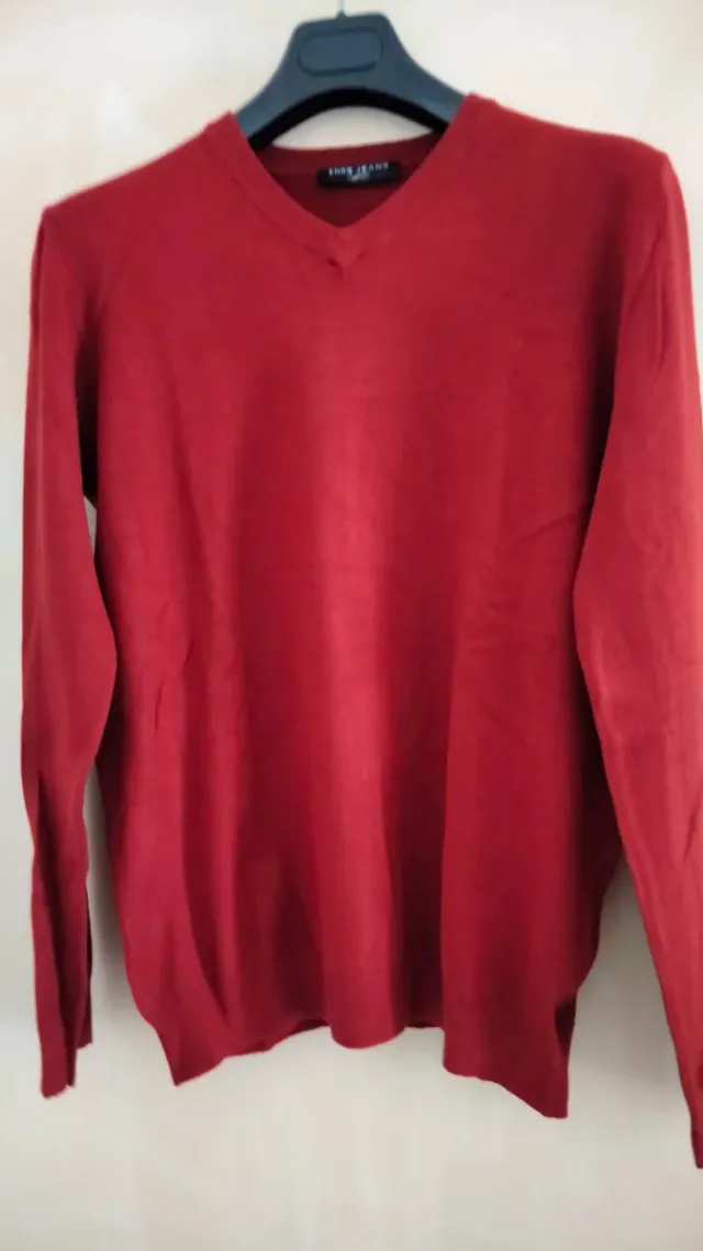 Maglione Uomo Zara Rosso Taglia M
