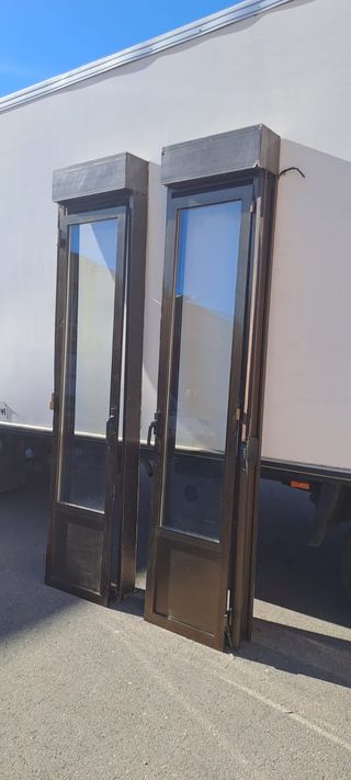 Balconeras de aluminio abatibles bronce