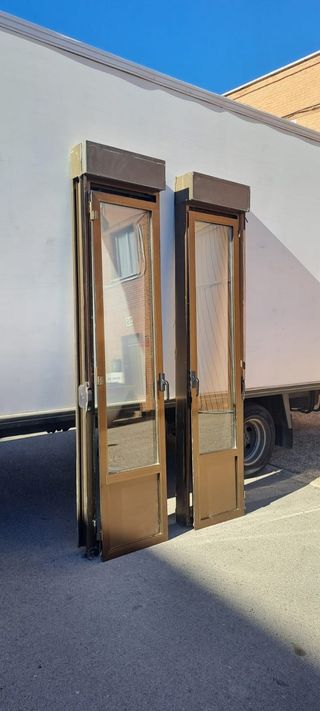 Balconeras de aluminio abatibles bronce