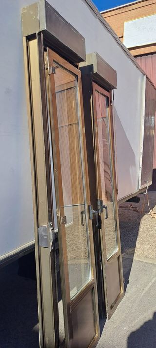 Balconeras de aluminio abatibles bronce