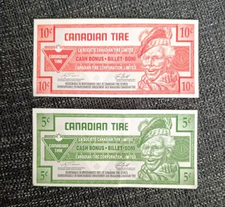 2 biglietti canadesi da 10 cent e 5 cent