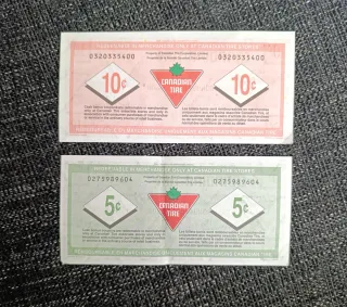 2 biglietti canadesi da 10 cent e 5 cent