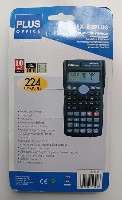 Calcolatrice scientifica PLUS OFFICE FX-82PLUS