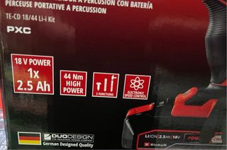 Taladro Percutor Einhell TE-CD 18/44 Li-i Kit