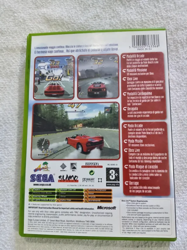 OutRun 2 Xbox Clásica SEGA