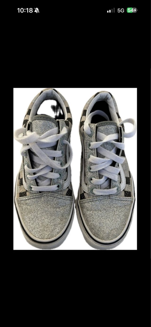 Vans Mujer Trainers Checkerboard Glitter